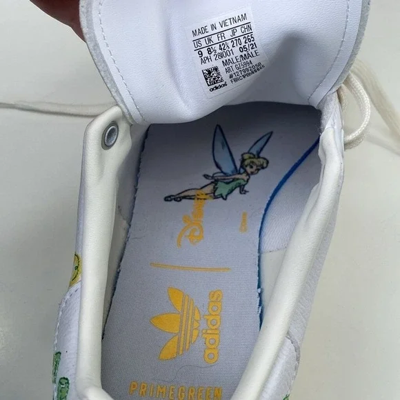 adidas Disney x Stan Smith Tinkerbell Peter Pan Lace Up Sneaker Trainer Size 9 - Picture 12 of 14
